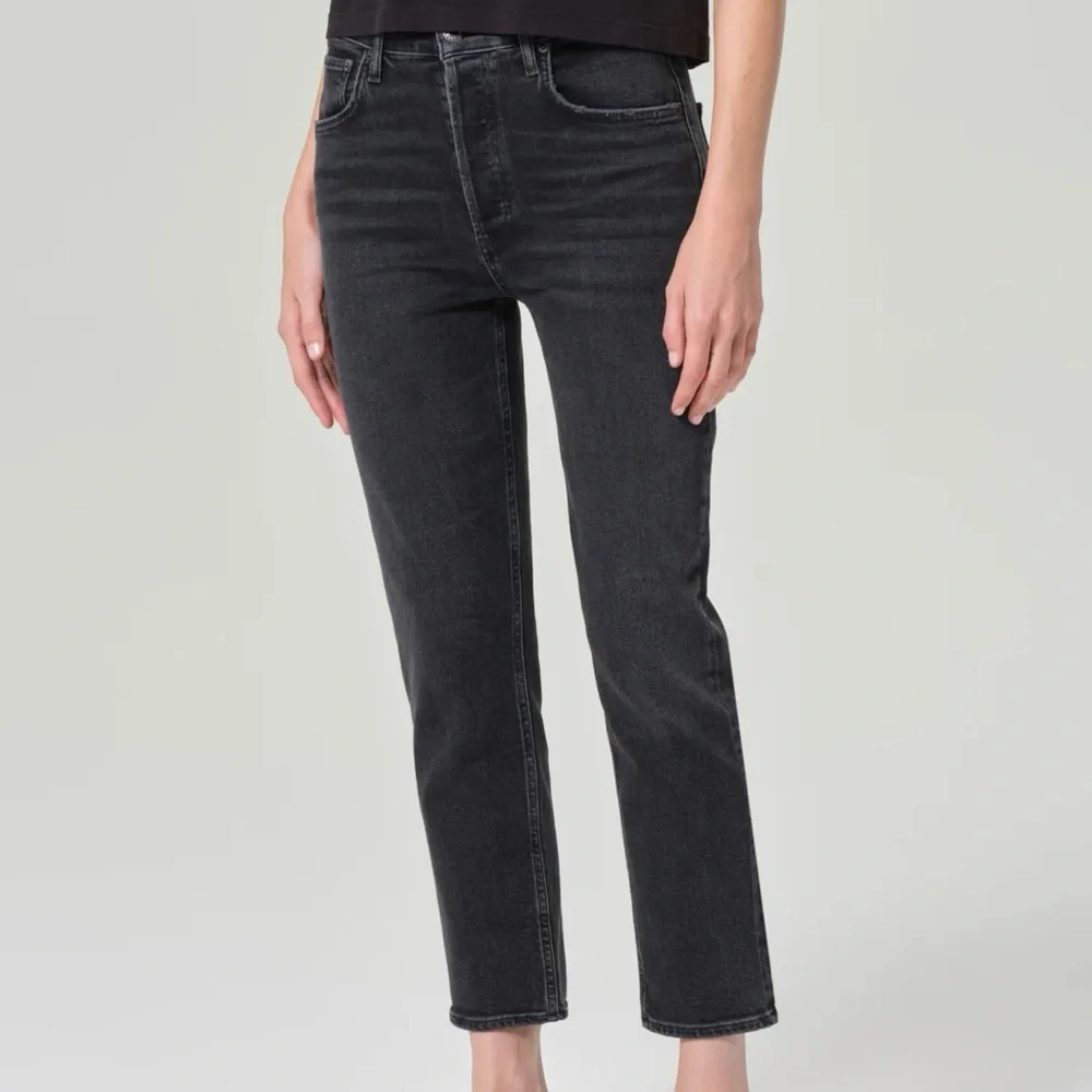 AGOLDE Riley High Rise Straight Crop Jeans in Panoramic Wash Stretch 31